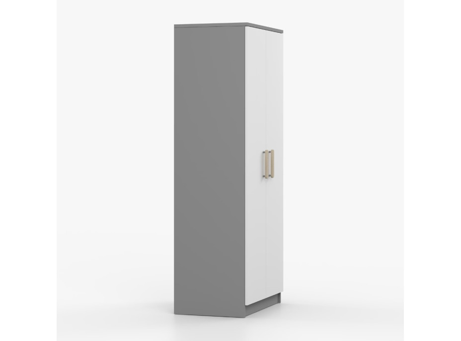 Šatní skříň SCOUT 80 - šedá/bílá (více variant)