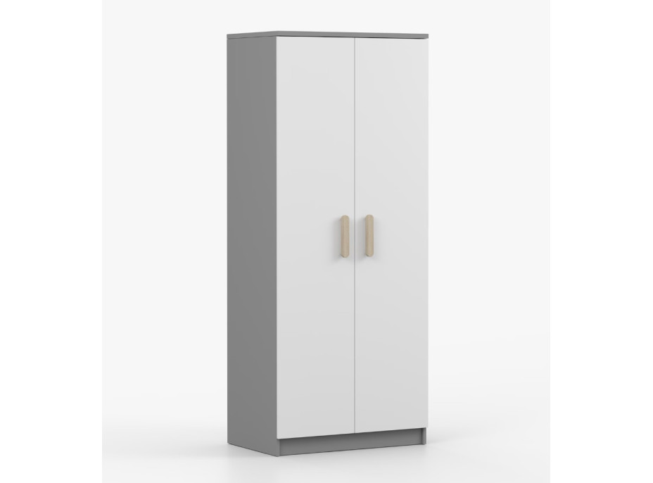 Šatní skříň SCOUT 80 - šedá/bílá (více variant)