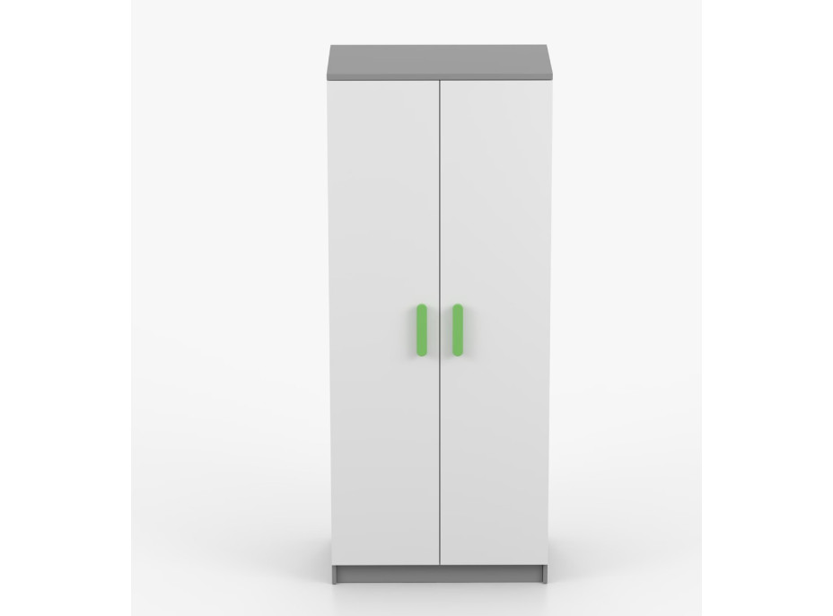 Šatní skříň SCOUT 80 - šedá/bílá (více variant)