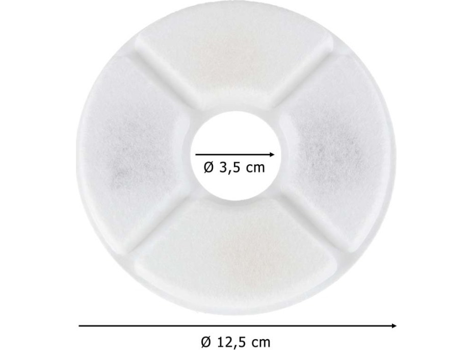 Náhradní filtry pro napáječku pro psy a kočky - sada 6 kusů