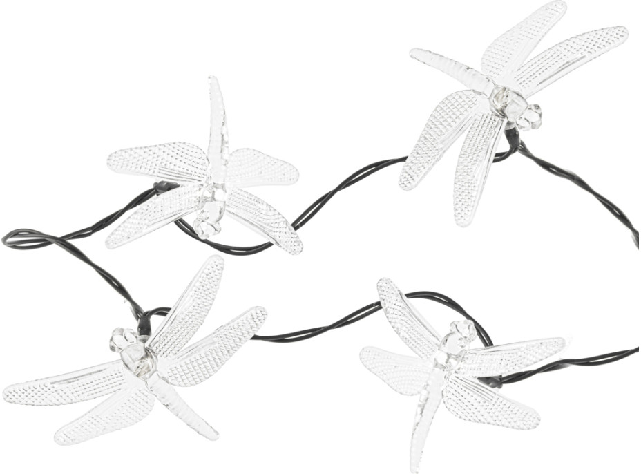 Solární zahradní osvětlení VÁŽKA - 6,5 m 30LED - teplá bílá