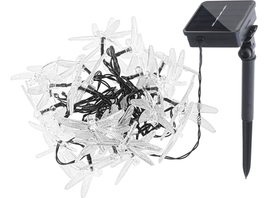 Solární zahradní osvětlení VÁŽKA - 6,5 m 30LED - multicolour