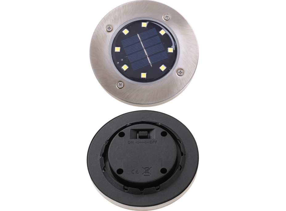 Solární zahradní světla 8 LED - 4 ks - teplá bílá