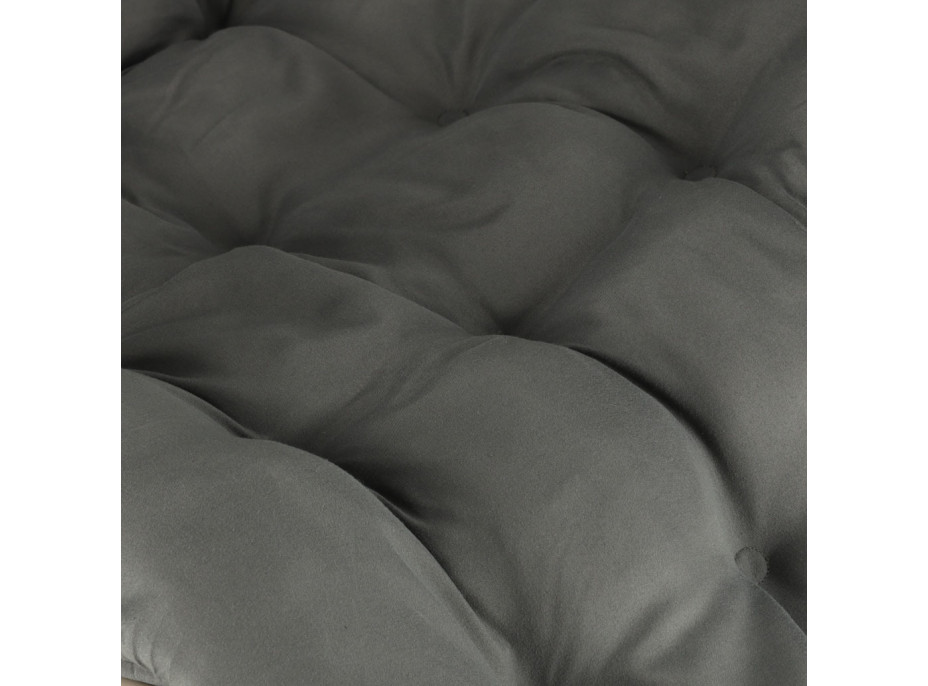 Zahradní lehátko LUARO s polštářem - šedé