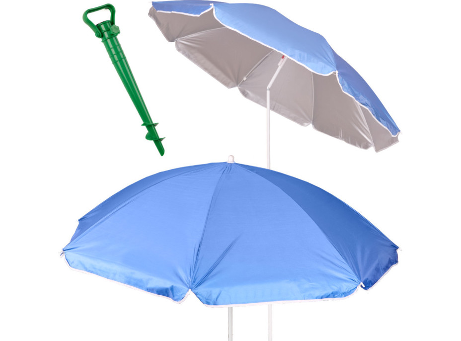 Plážový nastavitelný slunečník 150 cm - modrý