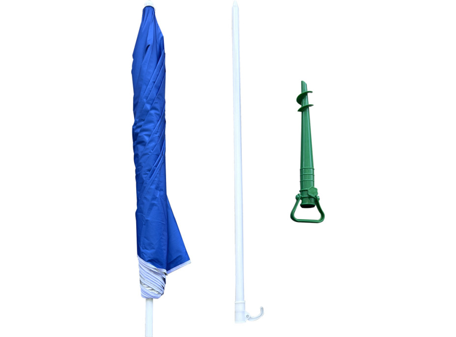 Plážový nastavitelný slunečník 150 cm - modrý