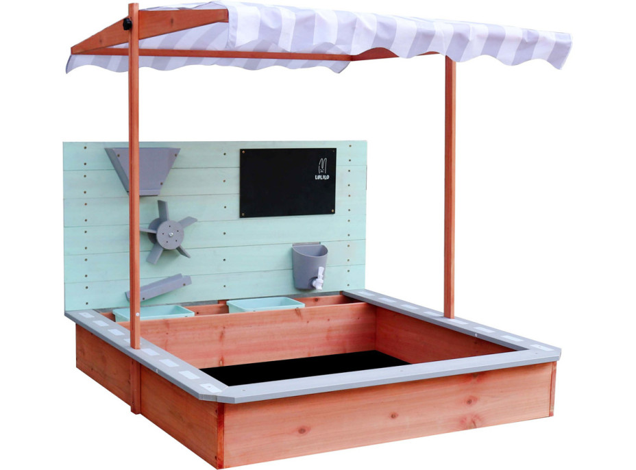 Dřevěné pískoviště LULILO Sablo s otočnou střechou