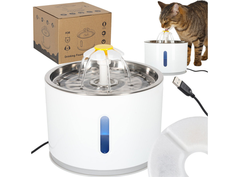 Automatická LED napáječka pro psy a kočky - 2,4l
