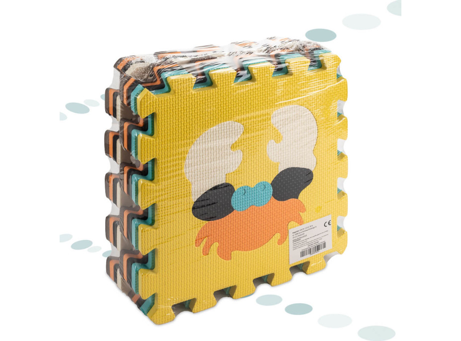 Pěnová podložka pro děti Barevná zvířátka - 85x85x1 cm - 9 ks