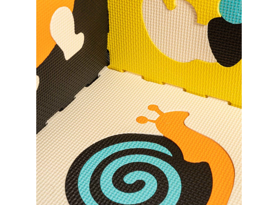 Pěnová podložka pro děti Barevná zvířátka - 85x85x1 cm - 9 ks