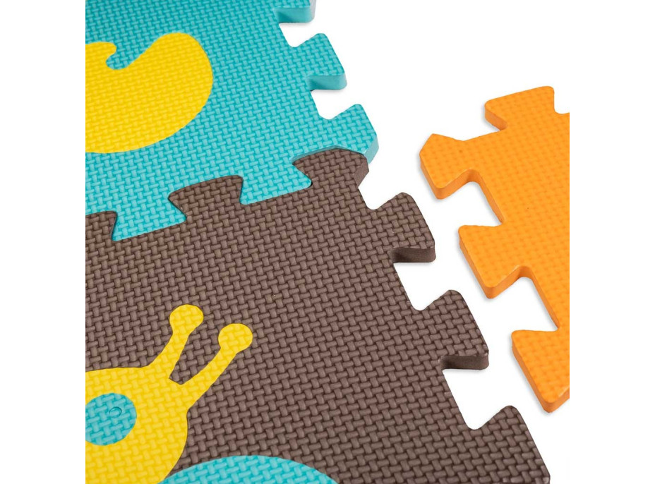 Pěnová podložka pro děti Barevná zvířátka - 85x85x1 cm - 9 ks