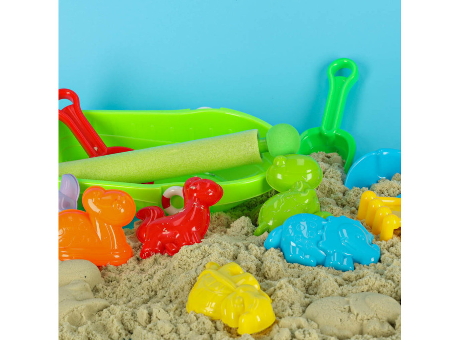 Sada formiček na písek Loď se stříkací pistolí - 12 kusů