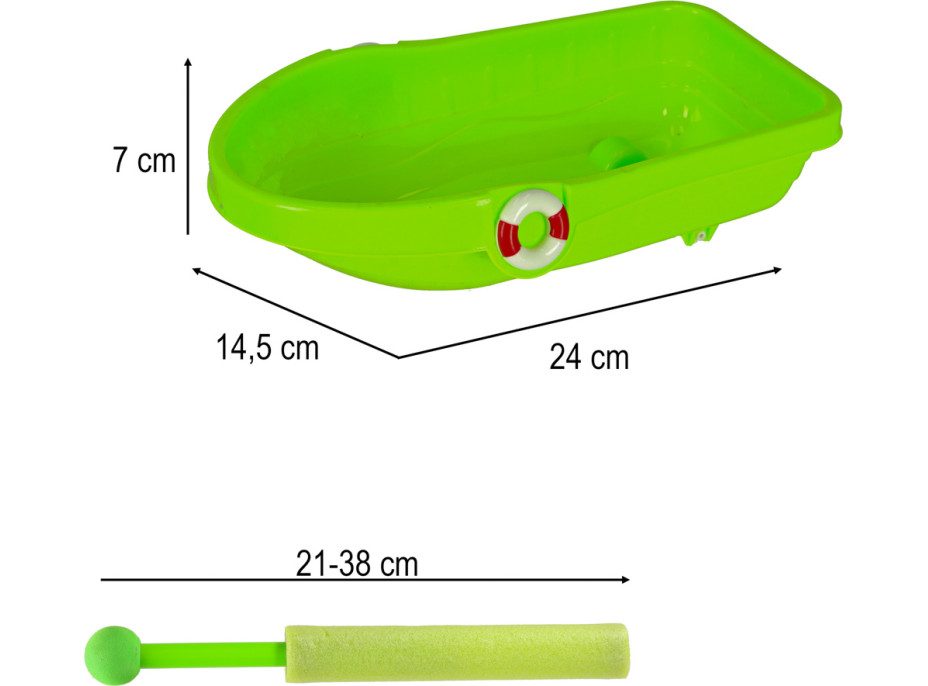 Sada formiček na písek Loď se stříkací pistolí - 12 kusů