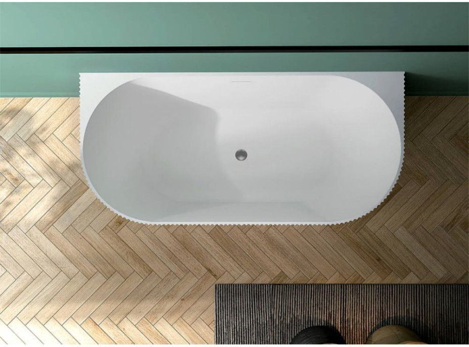 Přístěnná akrylátová vana REA VENETA 170x79 cm - bílá