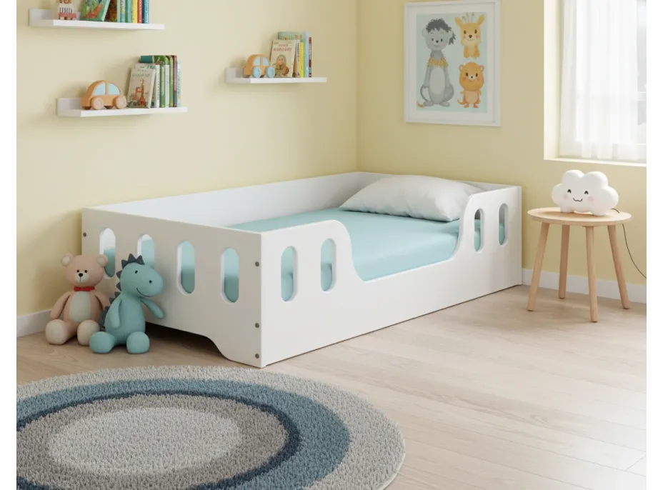 Dětská Montessori postel LAKI 160x80 cm - bílá