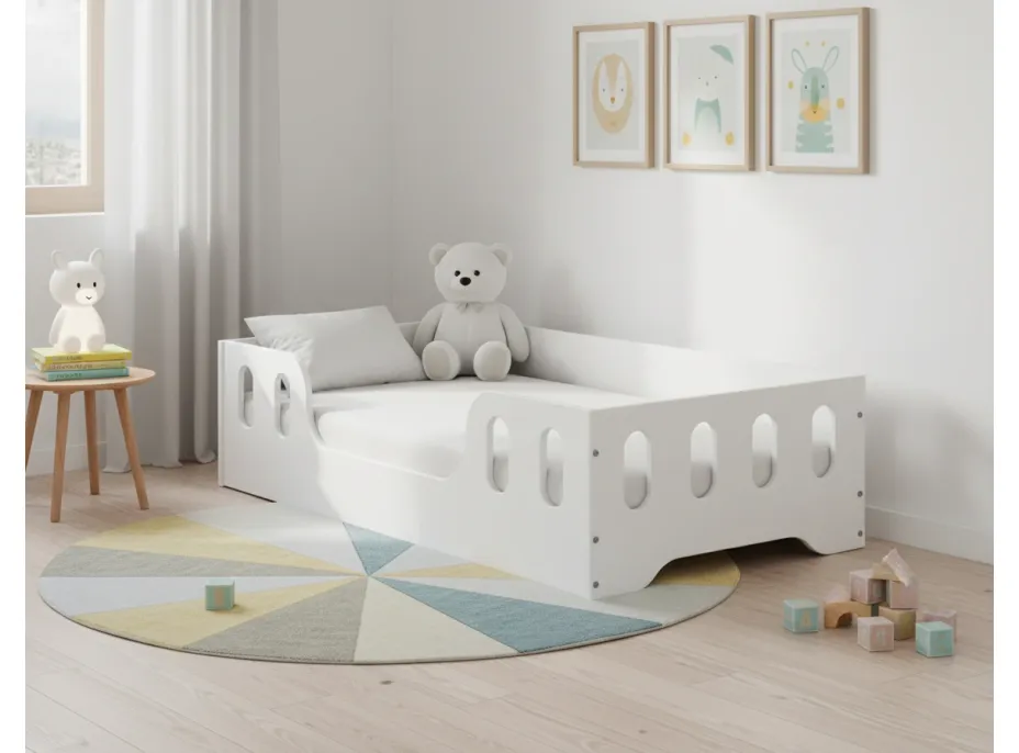 Dětská Montessori postel LAKI 160x80 cm - bílá