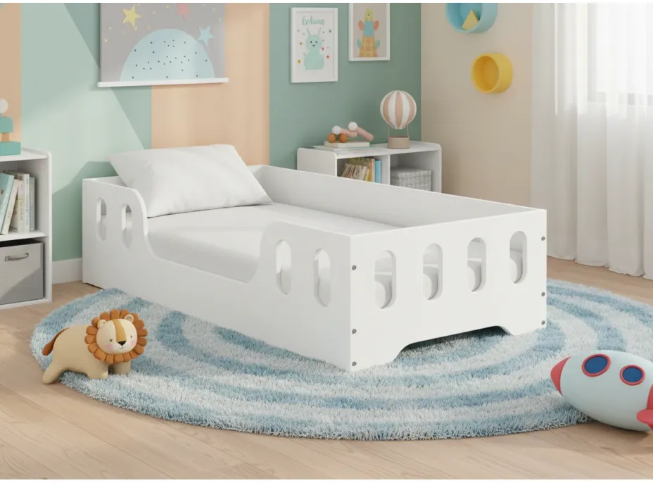 Dětská Montessori postel LAKI 160x80 cm - bílá