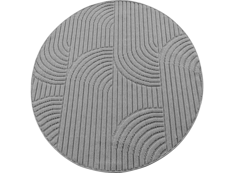 Kusový koberec Helix 2201 silver kruh