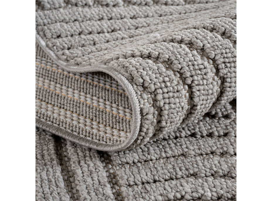 Kusový koberec Helix 2201 silver kruh