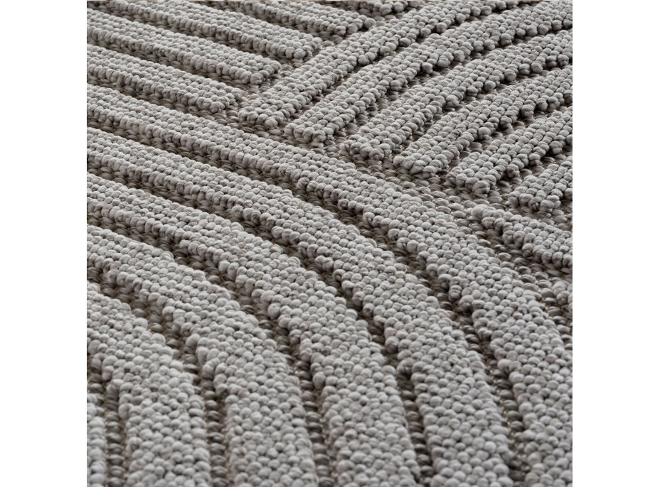 Kusový koberec Helix 2201 silver kruh