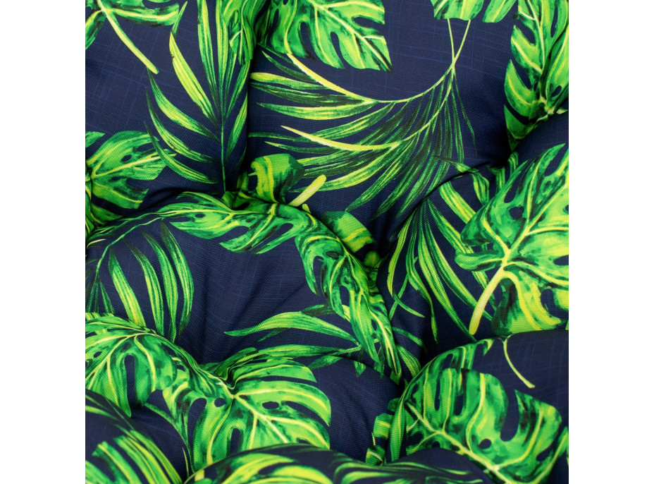 Voděodolný polštář do zahradního křesla ACAPULCO 90x105 cm - Monstera Granat