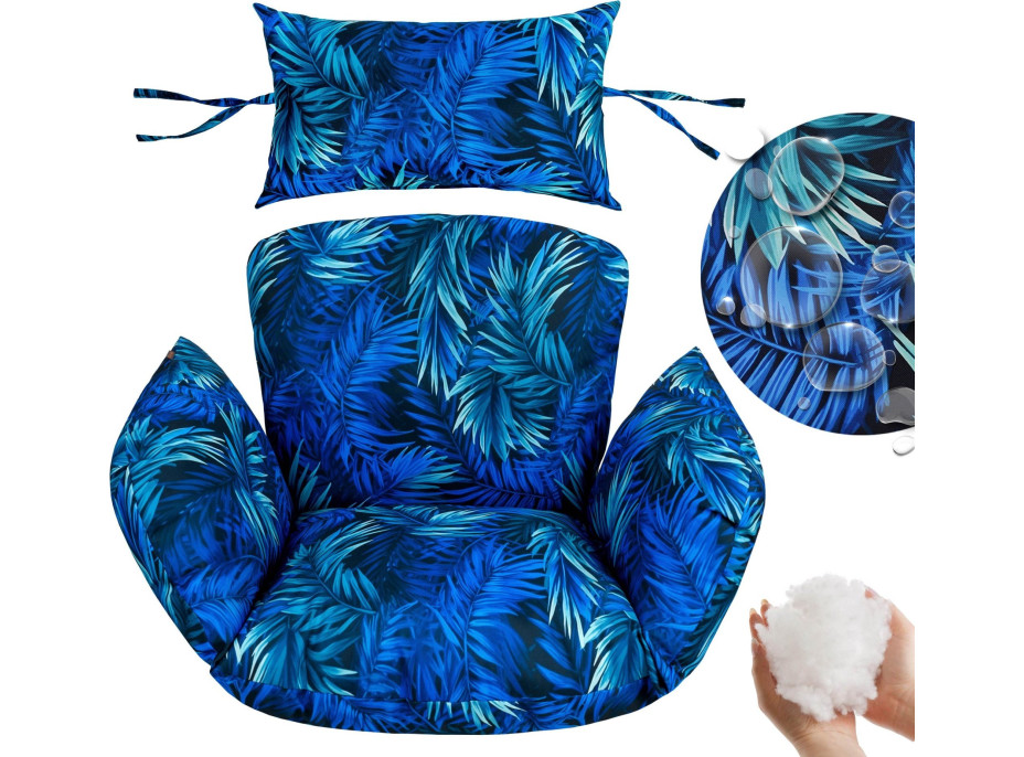 Sedací polštář PRIMA do závěsného houpacího křesla - Blue Passion
