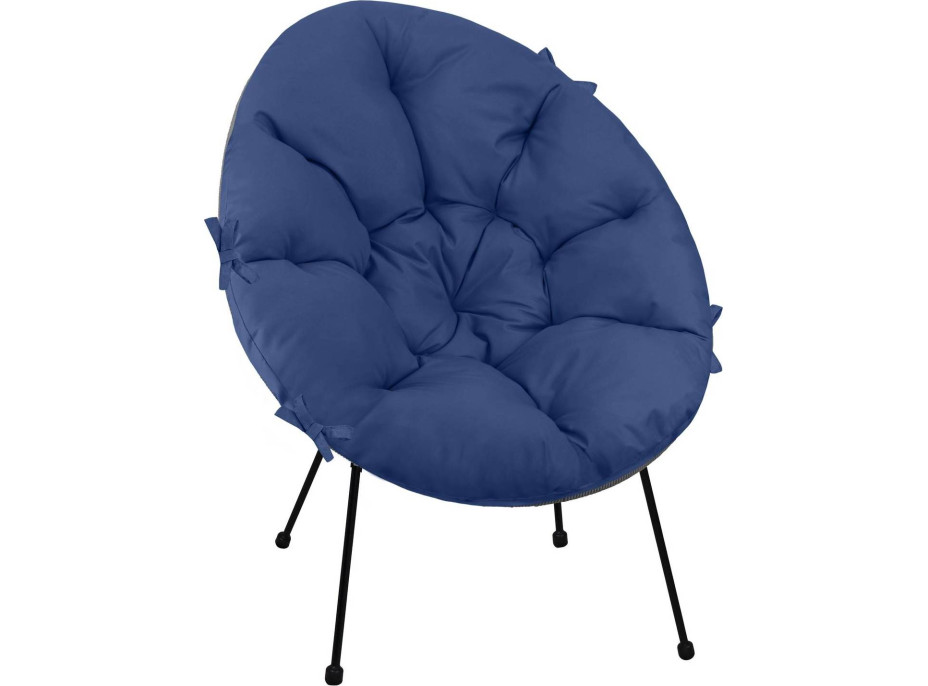 Voděodolný polštář do zahradního křesla ACAPULCO 90x105 cm - navy modrý