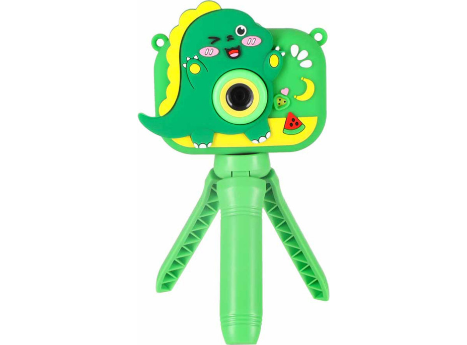 Dětský digitální fotoaparát na stativu Dinosaurus - zelený