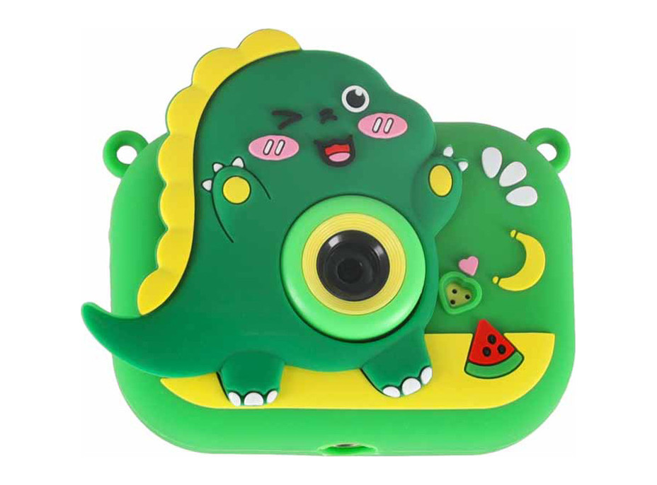 Dětský digitální fotoaparát na stativu Dinosaurus - zelený