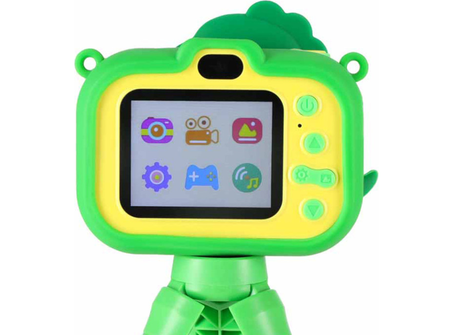 Dětský digitální fotoaparát na stativu Dinosaurus - zelený
