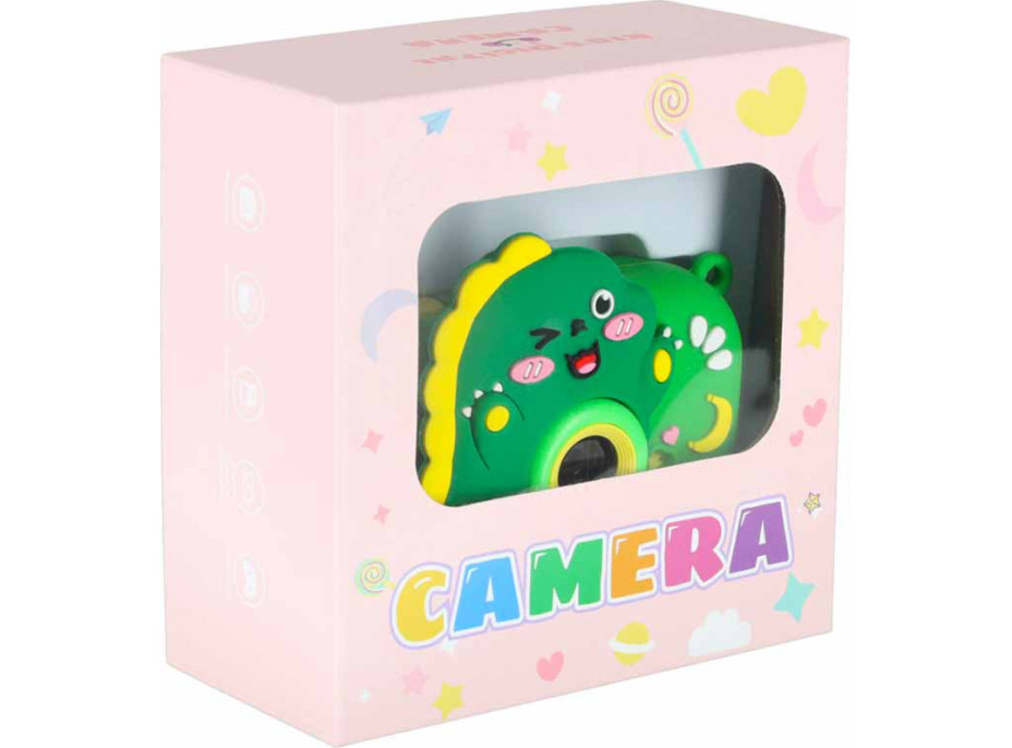 Dětský digitální fotoaparát na stativu Dinosaurus - zelený