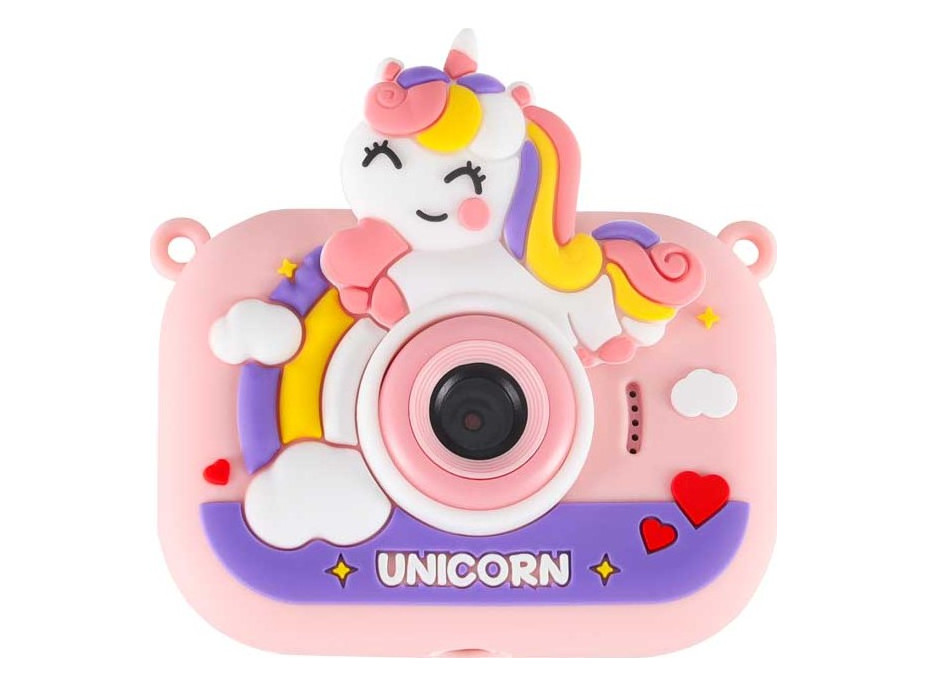 Dětský digitální fotoaparát na stativu Jednorožec - růžový