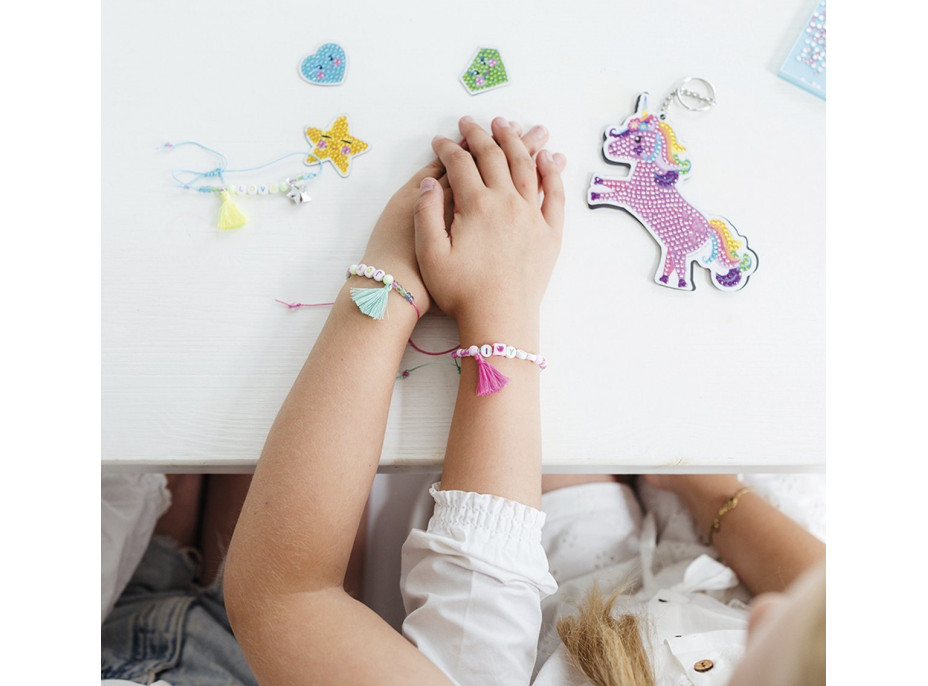 TOTUM Kreativní sada 2v1 Unicorn diamantové malování, výroba náramků