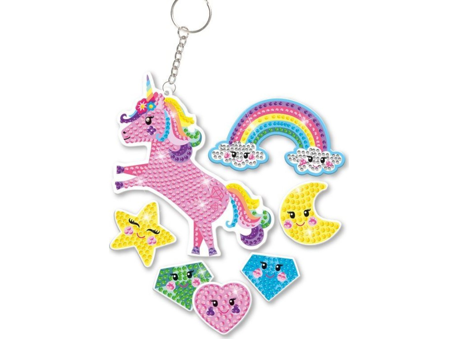 TOTUM Kreativní sada 2v1 Unicorn diamantové malování, výroba náramků