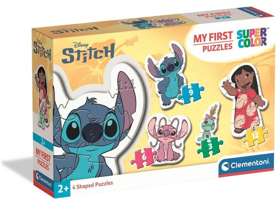 CLEMENTONI Moje první puzzle Stitch 4v1 (3,6,9,12 dílků)