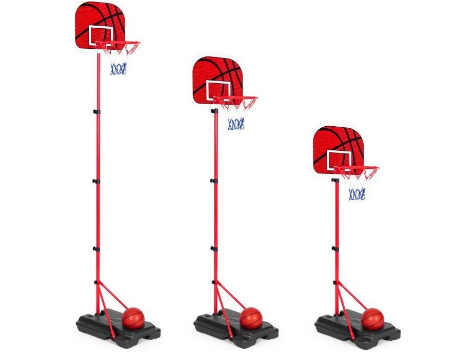ECOTOYS Nastavitelný basketbalový koš s příslušenstvím
