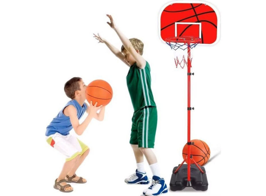 ECOTOYS Nastavitelný basketbalový koš s příslušenstvím