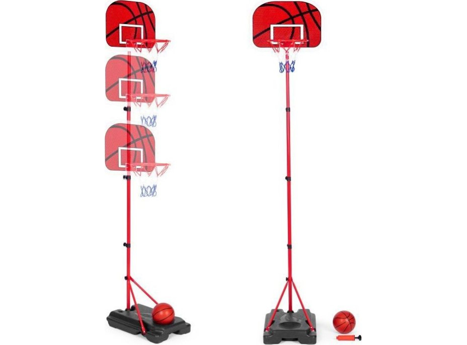 ECOTOYS Nastavitelný basketbalový koš s příslušenstvím