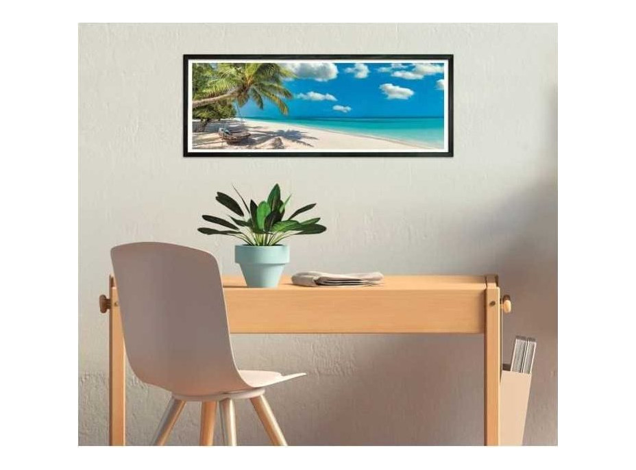CLEMENTONI Panoramatické puzzle Houpačka u oceánu 1000 dílků