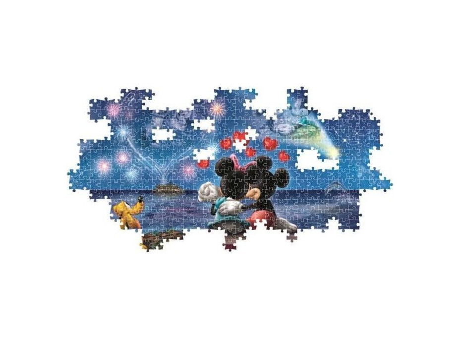 CLEMENTONI Panoramatické puzzle Mickey&Minnie 1000 dílků