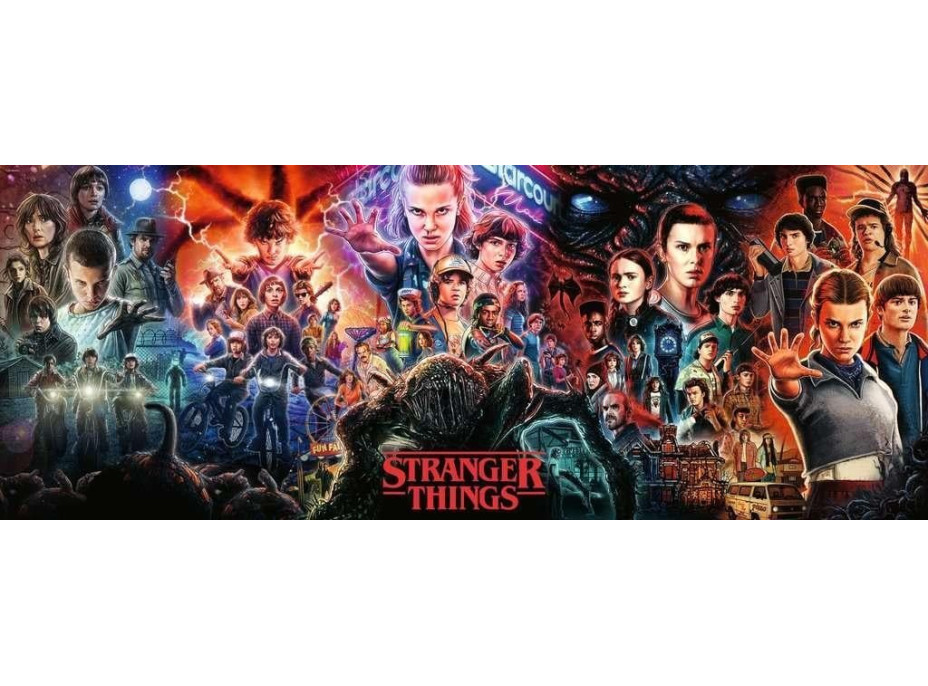 RAVENSBURGER Panoramatické puzzle Stranger Things 1000 dílků