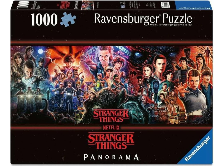RAVENSBURGER Panoramatické puzzle Stranger Things 1000 dílků