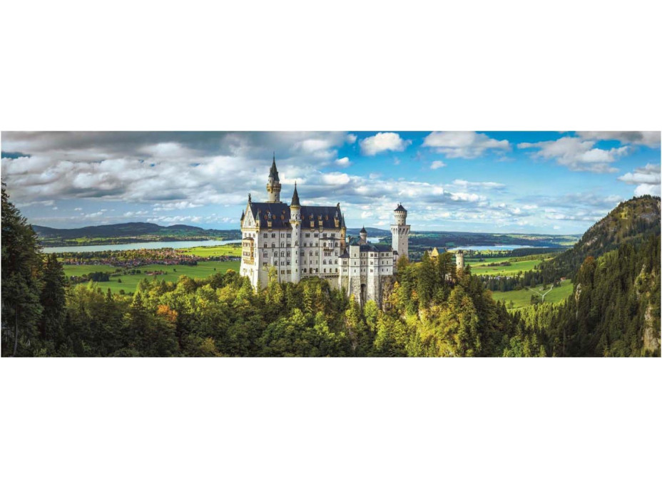 CLEMENTONI Panoramatické puzzle Zámek Neuschwanstein 1000 dílků