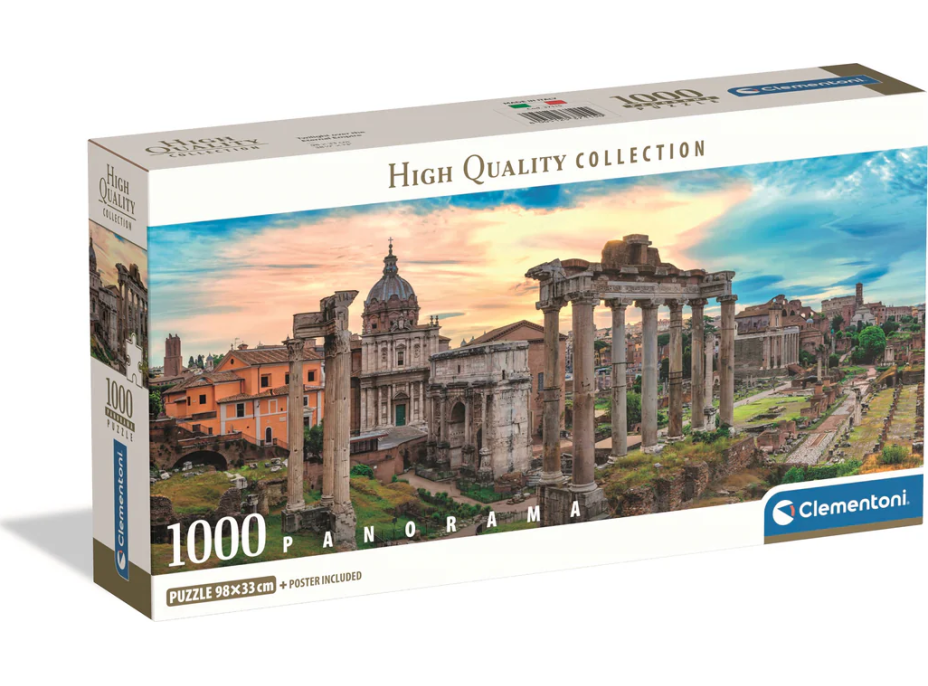 CLEMENTONI Panoramatické puzzle Soumrak nad věčným městem 1000 dílků