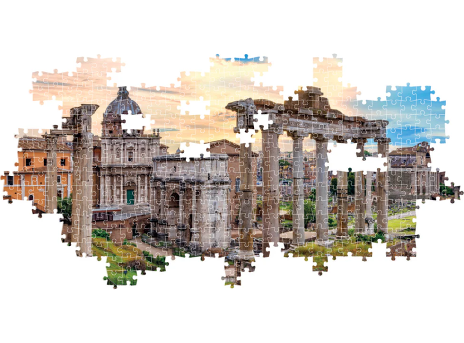 CLEMENTONI Panoramatické puzzle Soumrak nad věčným městem 1000 dílků