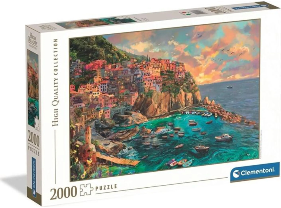 CLEMENTONI Puzzle Malovaná Manarola 2000 dílků