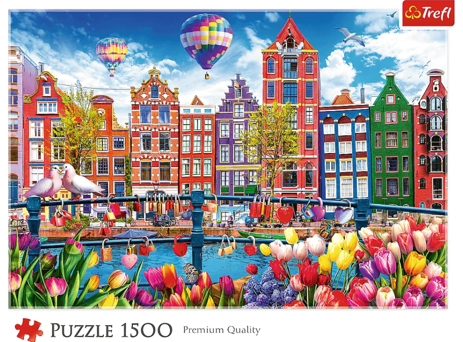 TREFL Puzzle Barevný Amsterdam 1500 dílků