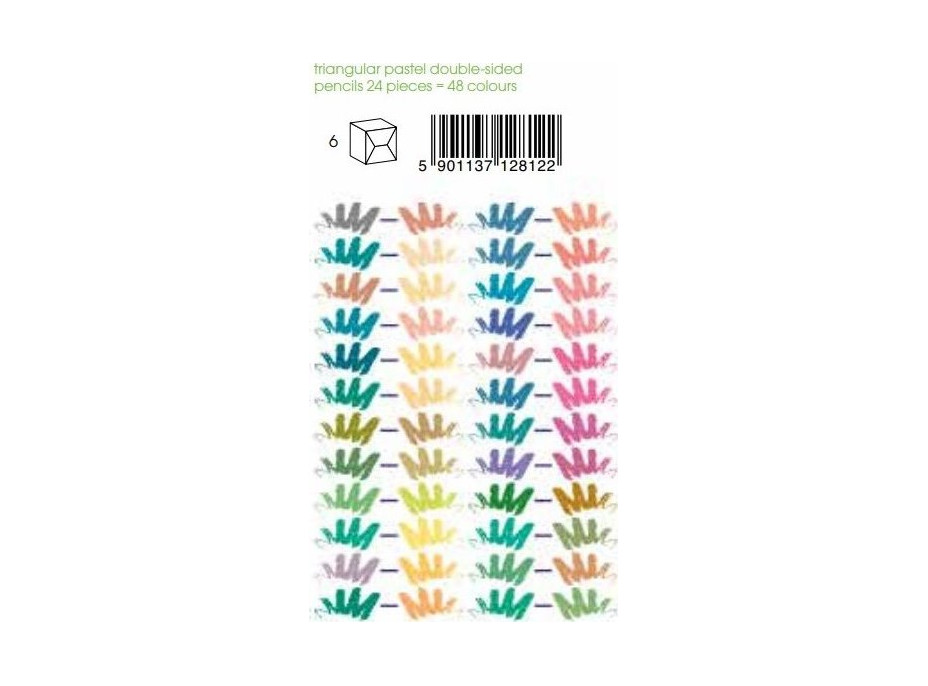 ASTRA Trojhranné pastelové oboustranné pastelky 24 ks,48 barev
