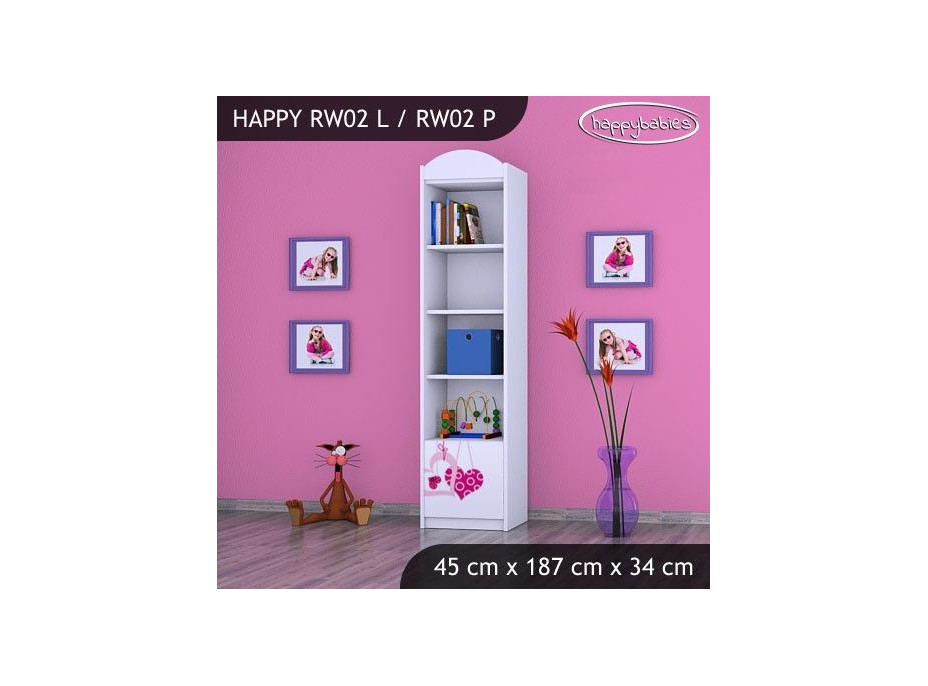 Dětský úložný regál FALL IN LOVE - TYP 2 - VYSOKÝ
