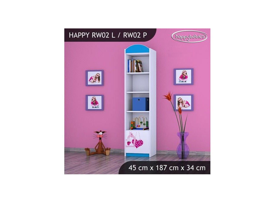 Dětský úložný regál FALL IN LOVE - TYP 2 - VYSOKÝ